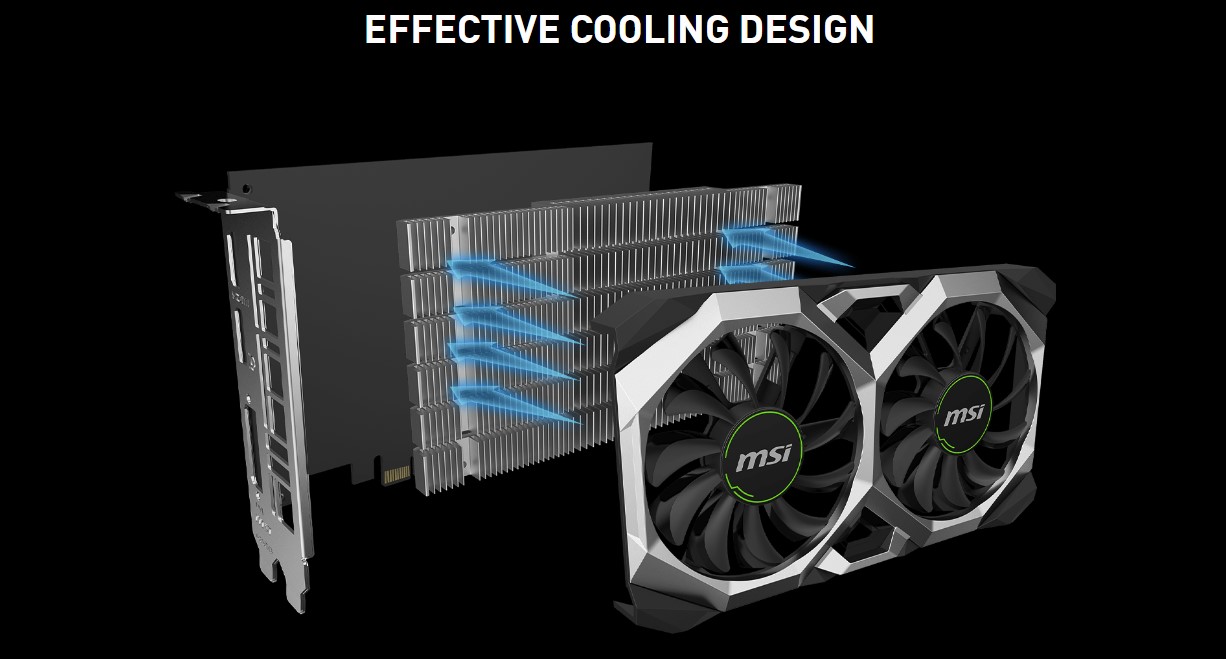 Card màn hình MSI GTX 1650 VENTUS XS OC (4GB GDDR5, 128-bit, DVI+HDMI+DP)