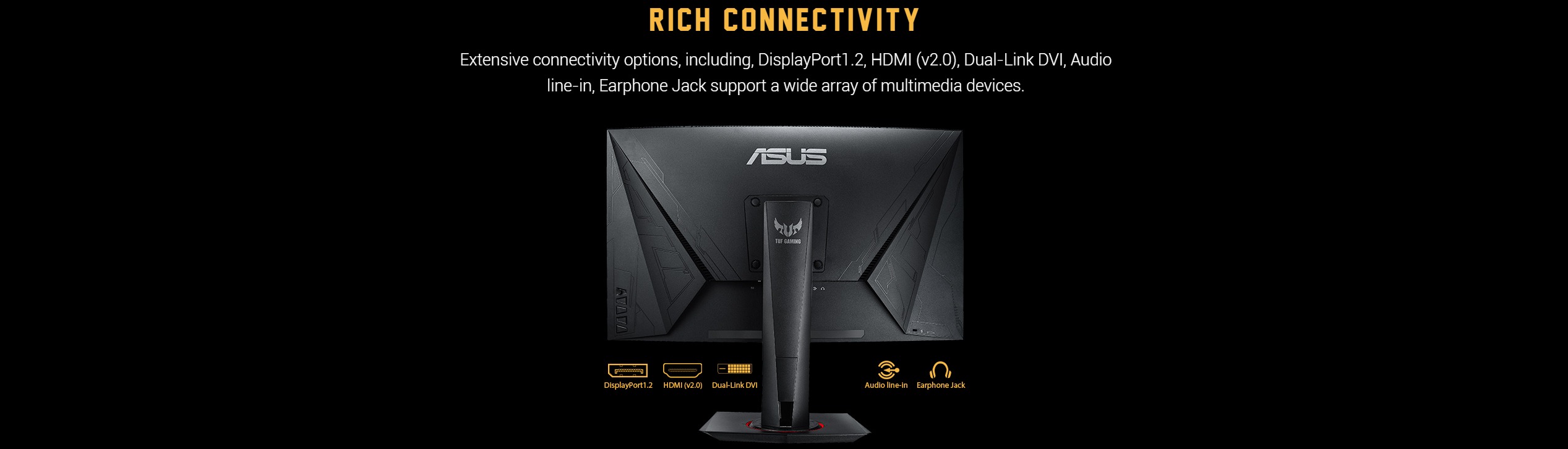 Màn hình ASUS TUF Gaming VG27VQ (27 inch/FHD/VA/400cd/m²/HDMI+DP+Dual-link DVI-D/165Hz)