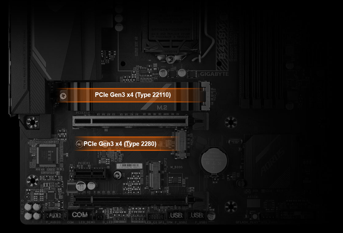 Mainboard Gigabyte B460M AORUS PRO (Intel B460, Socket 1200, m-ATX, 4 khe RAM DDR4)