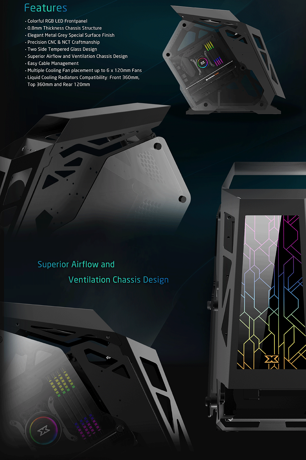 XIGMATEK ZEUS M SPECTRUM (EN44023) - RGB PREMIUM GAMING CASE