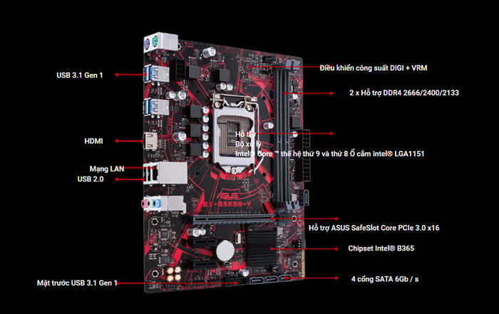 Mainboard Asus EX-B365M-V Expedition