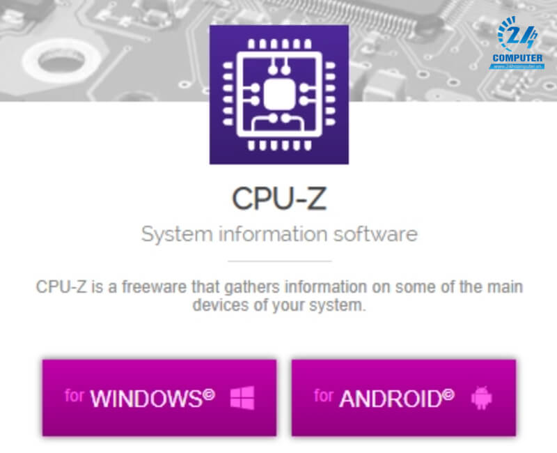 Sử dụng tiện ích CPU-Z