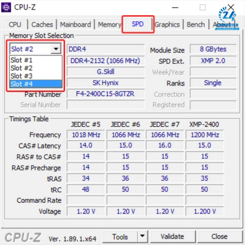 Sử dụng tiện ích CPU-Z