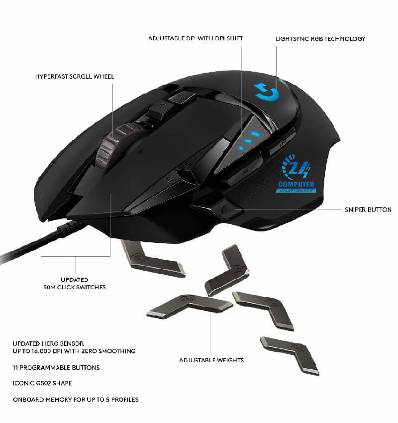 Giao diện cực ấn tượng từ Logitech G502 Hero