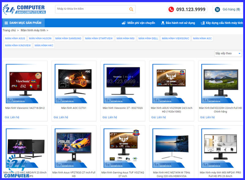 24H Computer - Đơn vị cung cấp màn hình máy tính chất lượng