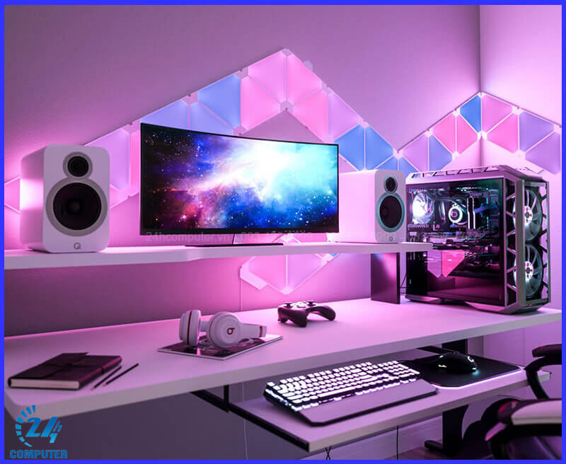 Thiết kế góc setup gaming sang trọng tại nhà