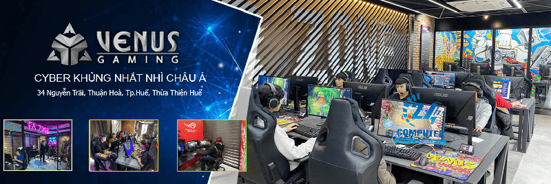 Hình ảnh phòng Net Venus Gaming được thi công bởi 24H Computer