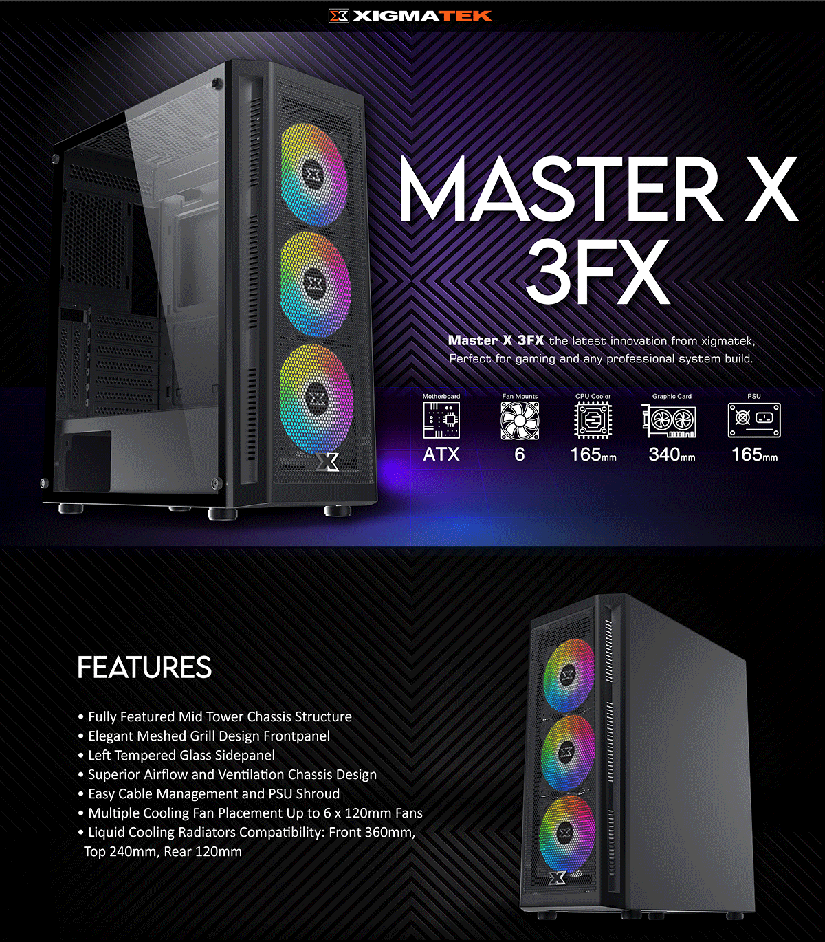 Tính năng vượt trội của vỏ Case Xigmatek Master X 3FX