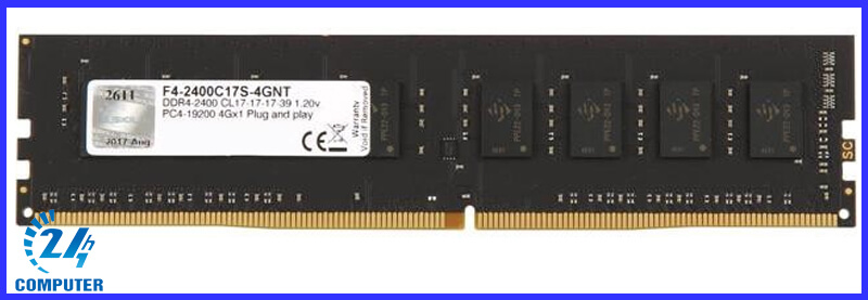 Ram GSKILL 4GB (1x4GB) DDR4 2400MHz thiết kế nhỏ gọn