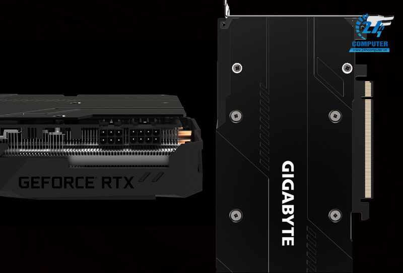 Gigabyte RTX 2060 Super với tấm kim loại bảo vệ kiên cố