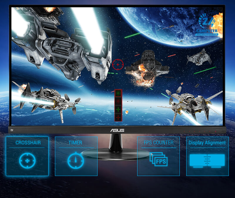 Asus VP249QGR Gaming lấy người dùng làm trung tâm