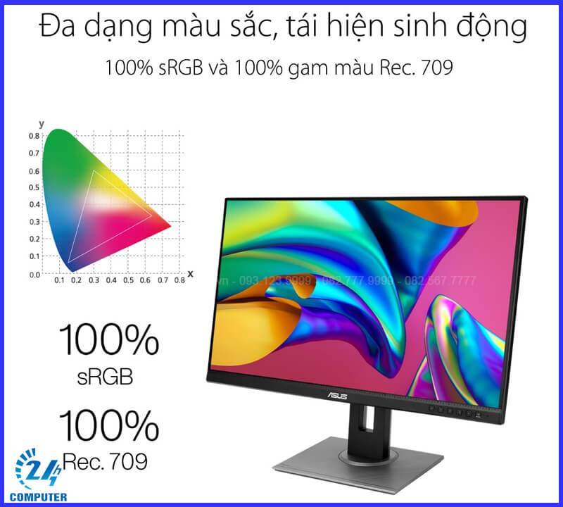 Màn hình máy tính ASUS ProArt PA278QV đa dạng về màu sắc