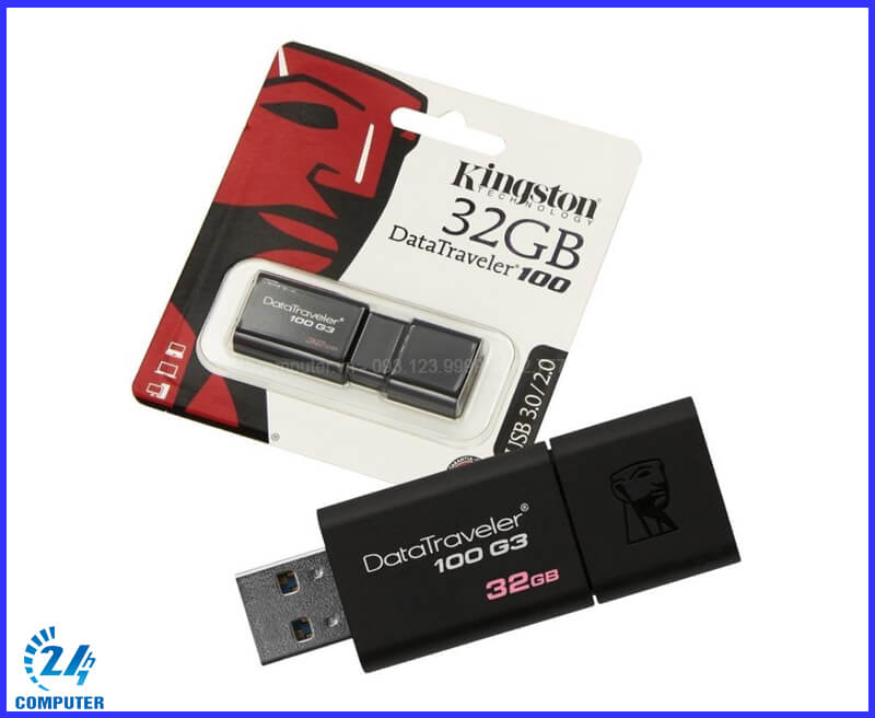 Ổ USB DataTraveler 100 G3 với nắp trượt