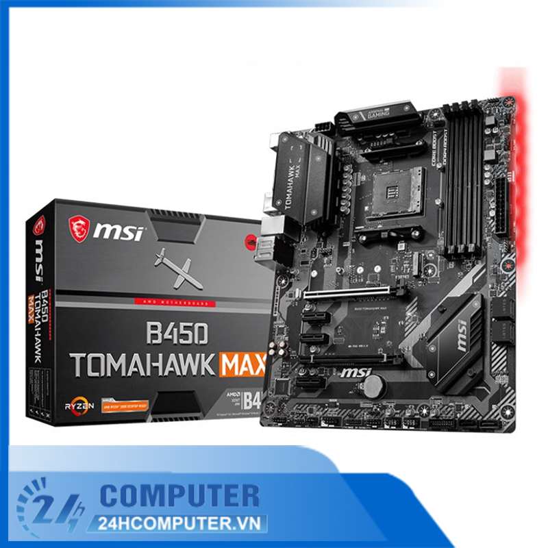 Bo mạch Mainboard MSI B450 TOMAHAWK MAX 4 khe RAM DDR4