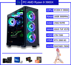 Bộ PC AMD Ryzen 9 3900X | RAM 16G | RTX 2060 6G