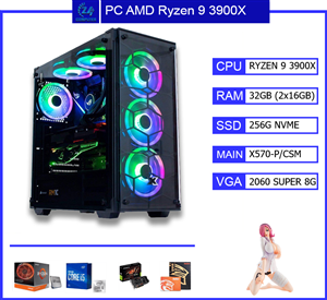 Bộ PC AMD Ryzen 9 3900X | RAM 32G | RTX 2060 Super 8G