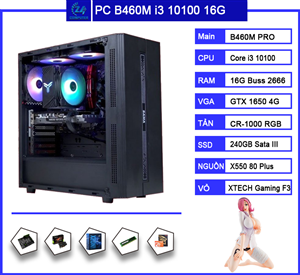 Bộ PC B460 | i3 10100 | RAM 16G | GTX 1650 4G