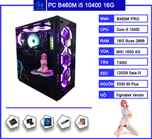 Bộ PC Chơi Game B460 | I5 10400 | RAM 16G | 1650 4G