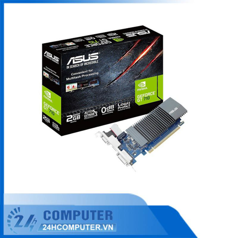 Card màn hình ASUS GT710-SL-2GD5 (2GB GDDR5, 64-bit, DVI+HDMI)