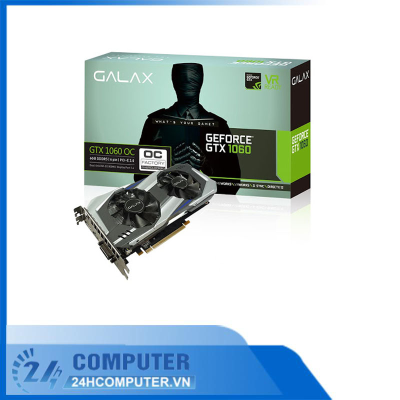 Card màn hình GALAX 1060-3GB-2Fan ( Đã qua sử dụng - BH 12 tháng )		