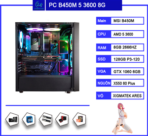 Case PC Gaming Ryzen 5 3600 / GTX 1060 6GB