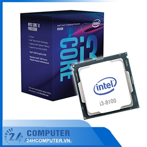 CPU Intel Core i3-8100, 3.6GHz, 4 nhân, 4 luồng, 6MB Cache, 65W