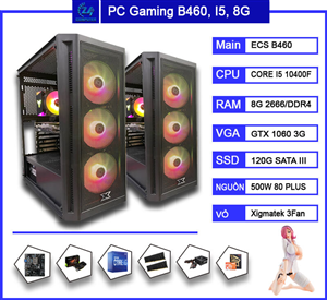 Máy tính PC chơi game + đồ hoạ: B460, I5, 8G, VGA 1060 3G