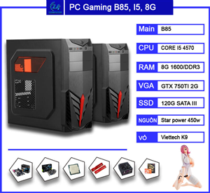 Máy tính PC chơi LOL - FO4 - GTA5 H81, Core I5 4570, Ram 8G