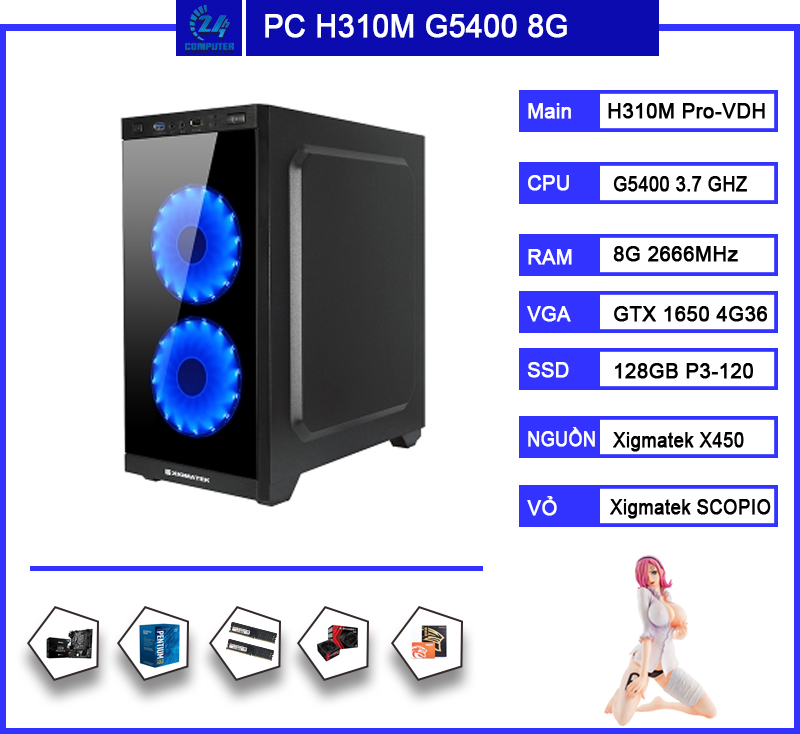 H310M PRO-VDH PLUS Intel Pentium G5400-