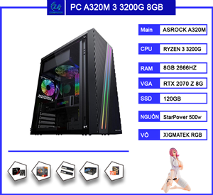 PC chơi Game Ryzen 3 3200G / 8GB