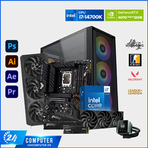 PC DESIGN 24H RTX 4070 Super 12G - I7 14700K ( NEW )