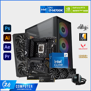 PC DESIGN 24H RTX 4070 Ti Super 16G - I7 14700K ( NEW )