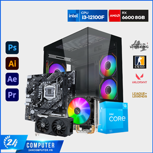 PC GAMING 24H RX 6600 8G - I3 12100F  ( NEW )