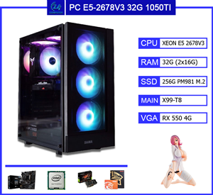 PC  Xeon E5-2678V3 | RAM 32G | 1050TI 4G