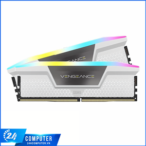 RAM DDR5 CORSAIR VENGEANCE RGB 32GB 6000MHz C40 WHITE  (2x16G)